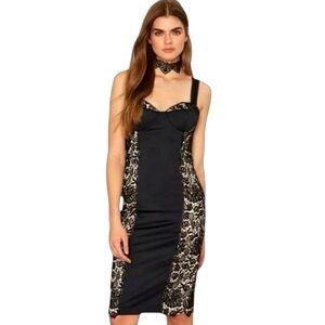 NWOT Nasty Gal Collection Dark Habits Overlay Nude Illusion Lace Size X-Small